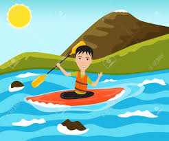 Smoky mountain rafting on the upper pigeon river is one wild ride! Rafting And Kayaking Sport Funny Man Waves His Hand Vector Illustration Royalty Free Cliparts Vectors And Stock Illustration Image 58528376