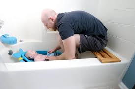 Sink baths—inserts that rest inside your sink—are a great choice for younger babies who may feel overwhelmed in a regular tub (and for nervous new parents who may feel just as overwhelmed!). How To Make A Tub Bench Diy Bathtub Baby Bath Tub Baby Bath