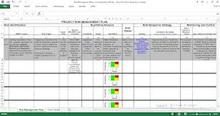 risk analysis and management plan excel template