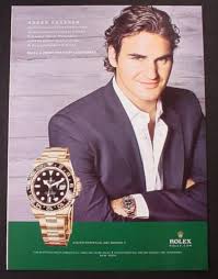With wimbledon around the corner, rolex has added a new section to their official website featuring roger federer recounting his roger federer holding his trophy at wimbledon 2009 (photo: Magazine Ad For Rolex Oyster Perpetual Gmt Master Ii Roger Federer 2007 Magazines Ads And Books Store