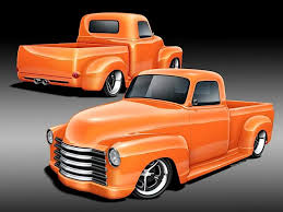 Image result for Orange 1952 Truck