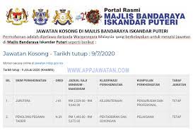 We hope you will browse and apply for jobs that match your interests and skills. Jawatan Kosong Di Majlis Bandaraya Iskandar Puteri Appjawatan Malaysia