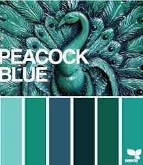 Smoky green, iridescent blue, peacock green, metallic black, aqua green, warm copper, plush purple. Color Palette For Peacocks