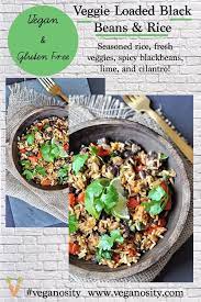 Easy Veggie Loaded Black Beans And Rice Recipe Black Beans And Rice Easy Veggie Vegan Recipes Healthy
