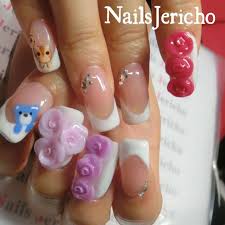 3d薔薇ネイルとクマさん とリスさん ネイル 3d ネイルアート ネイルデザイン