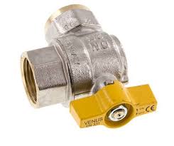 Rp 1 Inch Gas 2-Way Right Angle Brass Ball Valve | Tameson