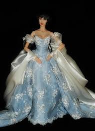 Fashion Doll Blue Ballgown Robe De Poupee Robe Barbie Vetements Barbie