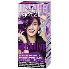 Luckily, prepping your hair for its bright violet future isn't too challenging. Schwarzkopf Got2b Creative Semi Permanent Hair Color 094 Perky Purple Walmart Com Walmart Com