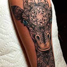 Another Angle Of This Awesome Mandala Inspired Sacred Geo Giraffe At Red Baron Ink Nyc Giraffe Tattoos Tattoos Girraffe Tattoo
