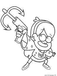 Gravity falls coloring pages are a fun way for kids of all ages to develop creativity, focus, motor skills and color recognition. Gravity Falls Mabel With A Tool Coloring Pages Printable
