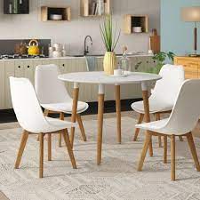 Hashtag Home Rinan Dining Set With 4 Chairs In 2021 Dining Table Setting Dining Table Living Dining Room