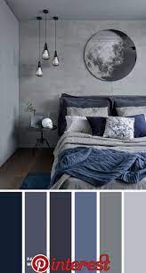 Purple and yellow is another color duo to consider for your bedroom like this modern bedroom. Wohnzimmerfarbschemata Grey Bedroom Colors Blue Bedroom Colors Black Room Decor