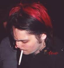 Red hair with shadow roots (hair tutorial). Noname On Twitter Gerard With Black Hair And Red Roots Is My Religion Http T Co Ahbjyole3u