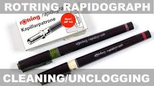 Rotring rapidograph replacement / spare nib multiple sizes available. Rotring Rapidograph Cleaning Unclogging Youtube