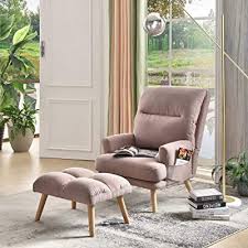 Check spelling or type a new query. Buy Ovios Recliner Chair With Ottoman Velvet Wingback Chair Mid Century Reading Chair For Living Room Adjustable Accent Chair Sleeper Lounge Office Pink Online In South Korea B089dhpgqf