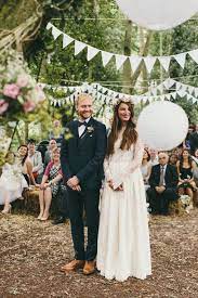 20 Ways To Decorate Your Wedding With Pennants Rustic Wedding Chic Boho Wedding Boho Wedding Dress Lace Bohemian Wedding Ceremony