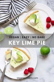 This Easy No Bake Vegan Key Lime Pie Filling Is Rich And Creamy Thanks To Raw Cashews And Coconut Milk Refresh In 2020 Vegan Key Lime Pie Vegan Key Lime
