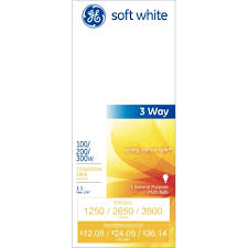 G E 3 Way Soft White Light Bulbs With Mogul Base 41459 6 Pack