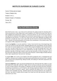 As opposed to presenting your reader the opinions of other academics and writers, in this essay you get an opportunity to write your point of view—and the best part is that there is no wrong answer. Self Reflection Essay Check More At Https Nationalgriefawarenessday Com 13670 Self R Self Reflection Essay Self Assessment Examples Reflective Essay Examples