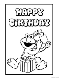82 best kleurplaten verjaardag images on pinterest. Sesame Street Coloring Pages Elmo Birthday Coloring4free Coloring4free Com