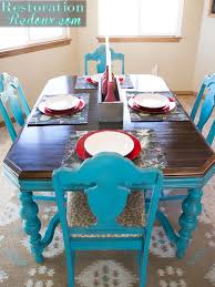 Turquoise Dining Table Painted Furniture Decor Dining Table