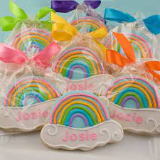 Personalized Rainbow Sugar Cookies Bright And Cheery Rainbow Baby Shower Ideas Popsugar Family Photo 32
