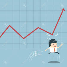 Businessman Jump And Graph Businessman Run And Graph Businessman