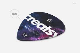 Guitar Pick Mockup Set Simple Business Cards Mockup Guitar Pick