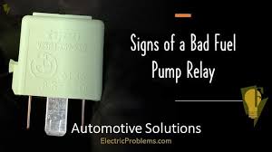 To do so, you have to disable the electric fuel pump before you start the engine. 5 Signs Or Symptoms Of A Bad Fuel Pump Relay Electric Problems