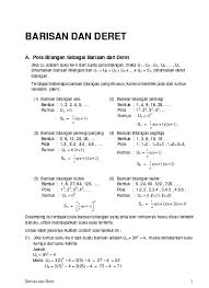 Un = ½ n (n+1) 01 Pola Bilangan Sebagai Barisan Dan Deret