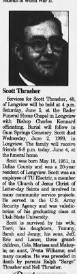 Obituary for Scott Thrasher, 1951-1999 (Aged 48)