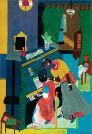 Romare Bearden The Piano Lesson 1984 Romare Bearden African American Artist African American Art