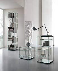 Liber By Tonelli Design Glass Furniture Glass Bookcase Glass Bedside Table