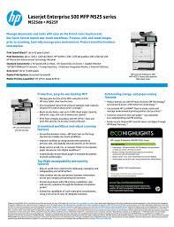 Online ordering is not applicable in all. Hp Laserjet Enterprise 500 Mfp M525 Series Manualzz