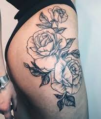 Image Result For Black And White Rose Tattoos Hip Hip Tattoos Women Thigh Tattoos Women Hip Thigh Tattoos