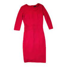 Robe longue mango modele begonia blanche drape avec fleur rouge orange sur bas. Robe Courte Mango 34 Xs T0 Rouge 4028016