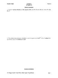 Again recall that an angle is formed when lines or line segments meet. Variation Chapter 5 Form 5 Spm Modern Math