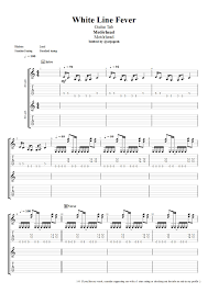 White Line Fever Tab & Chords - Motörhead | PaidTabs.com