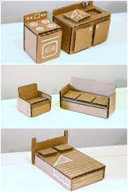 How to make furniture out of cardboard. Paasactie 7 Veetje Diy Barbie House Doll Furniture Diy Diy Doll