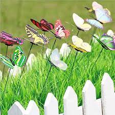 Decorative Garden Stakes Vivian Outdoor Yard Garden Vase Lawn Butterfly On Sticks Art Decoration Home Garden Vases Diy Garden Decor Decorative Garden Stakes