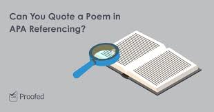 Check spelling or type a new query. How To Quote A Poem In Apa Referencing Proofed S Writing Tips