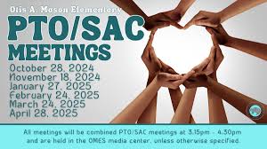 OMES PTO/SAC Meeting , Otis A Mason. Elemetary School, Saint Augustine, 24  March 2025