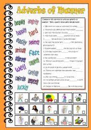 Maybe you would like to learn more about one of these? Adverbs Of Manner Esl Worksheet By Esther1976