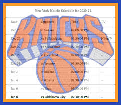 A virtual museum of sports logos, uniforms and historical items. Printable New York Knicks Schedule Free Nyk Tv Schedule For 2020 21 Nba Season Interbasket