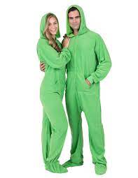 Emerald Green Hoodie One Piece Kids Hooded Footed Pajamas Hooded One Piece Pjs Kids Hooded Pajamas Footed Pajamas Co