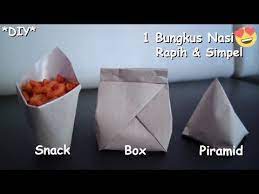 Kemasan box burger ini selain tampilannya yang unik fungsinya juga beragam. Inilah 3 Cara Buat Bungkus Nasi Jadi Kemasan Diy Youtube Kertas Pembungkus Kemasan Hiasan Makanan