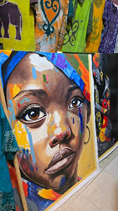 The Art Center is a vibrant local market in Accra Ghana where you can buy  clothes, shoes, accessories and art work. Here are some of the beautiful  pieces of Black Art available