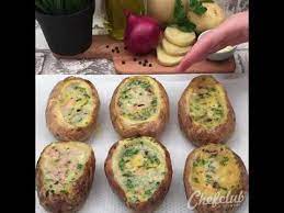 Eggy Potato Boats Sail Away To Heaven In These Chefclub Network Youtube Potato Boats Brunch Recipes Recipes