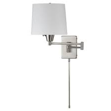 Swing arm wall lights are exceptionally versatile and since these wall lights have. Dainolite Swing Arm Wall Lamp With White Shade In Satin Chrome Dwl80dd Sc