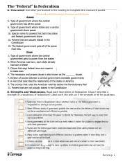 Need help identifying your strengths? Federalinfederalismworksheet 1 The Federal In Federalism A Crossword Use What You Learned In The Reading To Complete The Crossword Puzzle Click Course Hero